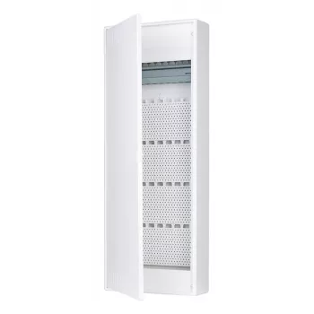 f-tronic VISION60K Armario de comunicaciones de superficie de 5 filas con toma Schuko triple, blanco 7220223