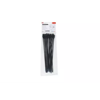 HellermannTyton SOFTFIX® brida reutilizable 260 x 7 mm, negra, pack de 12 115-07270