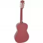 Dimavery AC-303 guitarra clásica talla 1/2 roja con funda, afinador, púas y correa para principiantes