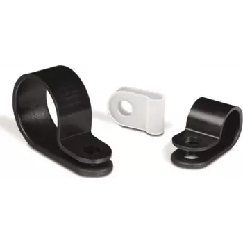 HellermannTyton H9P PA66HS BK 100 soporte para bridas, negro, orificio de 4,2 mm, tornillo M4, PA66 estabilizado al calor, 100 uds.