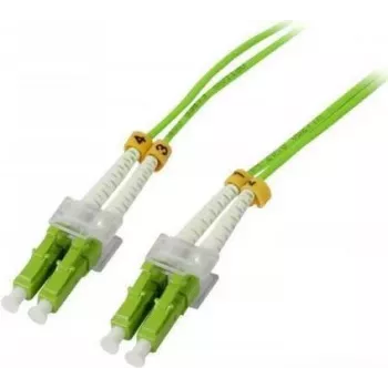 Cable de conexión de fibra óptica SYNERGY21 S215504 OM5 dúplex LC-LC 25m verde