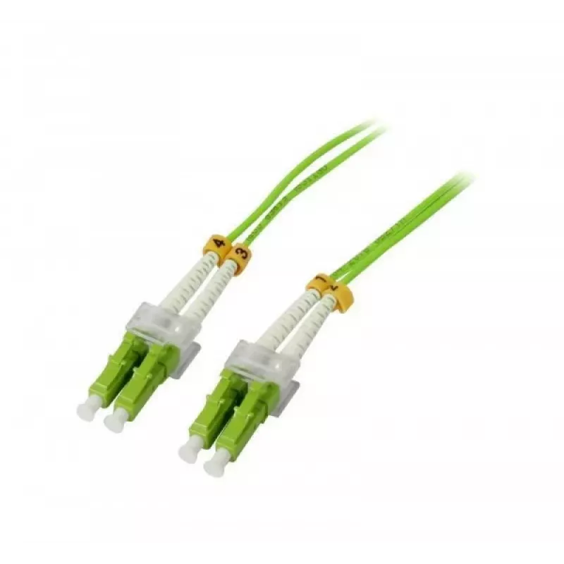 Cable de conexión de fibra óptica SYNERGY21 S215504 OM5 dúplex LC-LC 25m verde