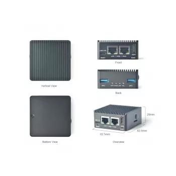 Router SBC ALLNET FriendlyELEC NanoPi R5C Dual 2.5GbE, 4GB RAM, 32GB eMMC, Wi-Fi 5, carcasa de metal R5C_4G_32mmc_combo_wifi