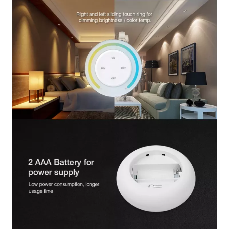 SYNERGY21 S1-G mando a distancia LED Sunrise para sistemas Dual White CCT MiLight/MiBoxer