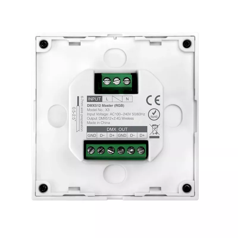 Panel táctil inteligente MiBoxer X3 para control LED (DMX512 y 2,4GHz RF)