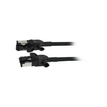 Cable de conexión slim SYNERGY21 S218115 CAT6A S/FTP, RJ45, 2m, negro, 500MHz, LSZH, conector giratorio