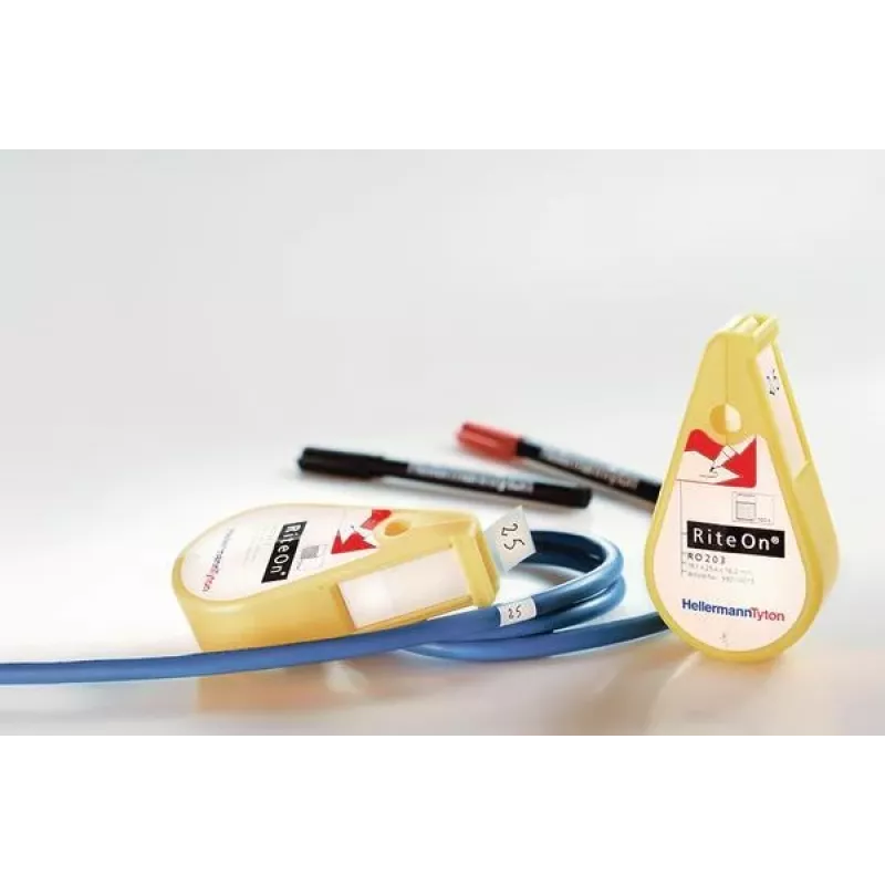 Cinta de transferencia térmica de resina HellermannTyton RO202REF-1401-WH, 140 mm x 300 m, blanca