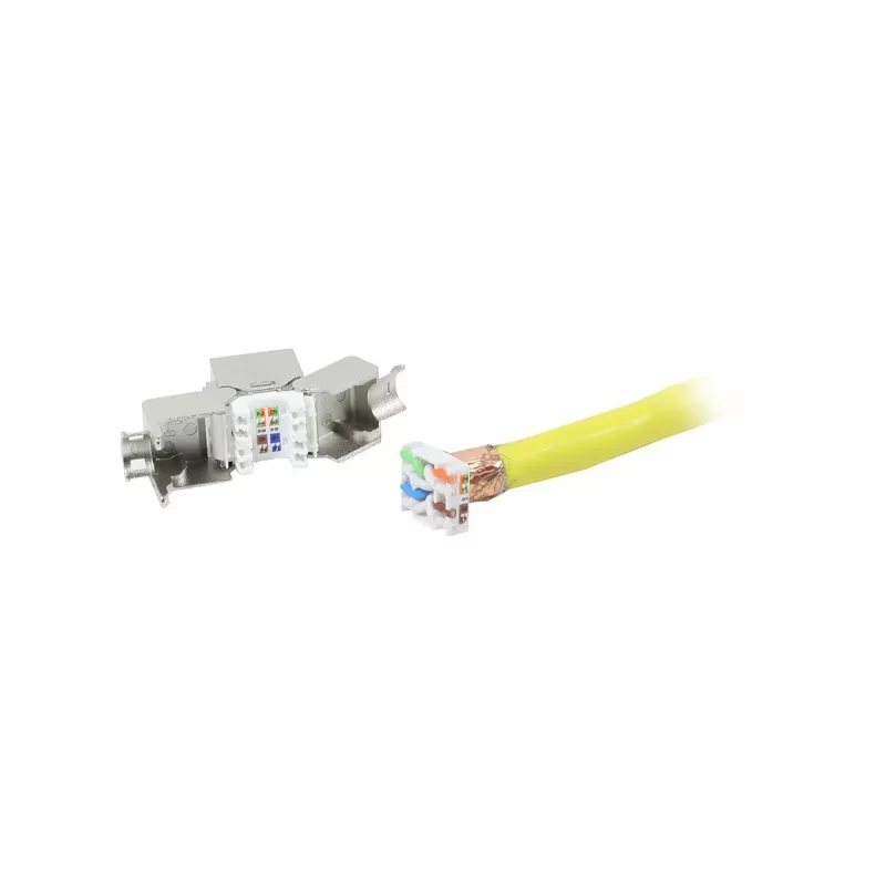 Módulo keystone SYNERGY21 S216378V3 CAT8.1 RJ45, slim-line corto, certificado GHMT, blanco