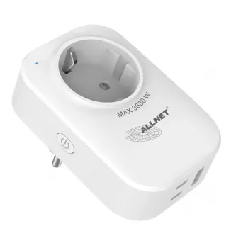 ALLNET ESP32 WLAN Enchufe inteligente con medición de energía y 2x cargador USB ALL3079