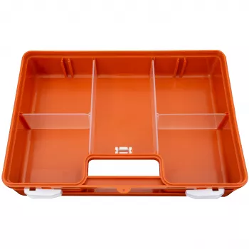 PETEX 43924035 Botiquín de primeros auxilios DIN 13169, naranja, 350 x 140 x 240 mm