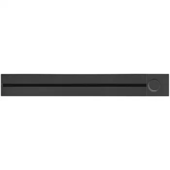 SYNERGY21 MODULRAIL regleta de enchufes de 600mm con interruptor, 3 enchufes Schuko, negra S21-MR005