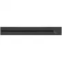 SYNERGY21 MODULRAIL regleta de enchufes de 600mm con interruptor, 3 enchufes Schuko, negra S21-MR005