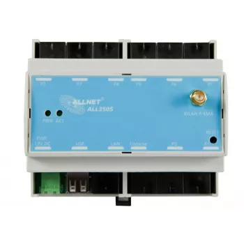 ALLNET ALL3505v2 controlador IP de automatización de edificios con 8 puertos de sensor, montaje en carril DIN