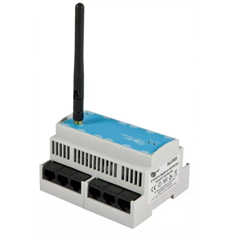 ALLNET ALL3505v2 controlador IP de automatización de edificios con 8 puertos de sensor, montaje en carril DIN