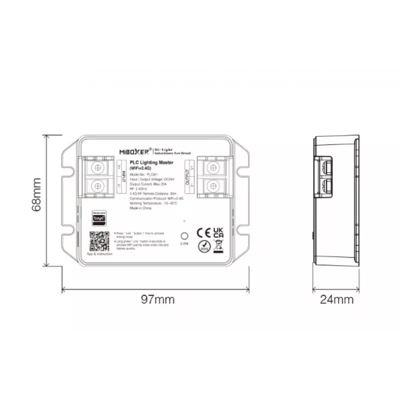 Miboxer PLCZ1 controlador maestro de luz Zigbee 3.0 + 2.4G MiLight/Miboxer