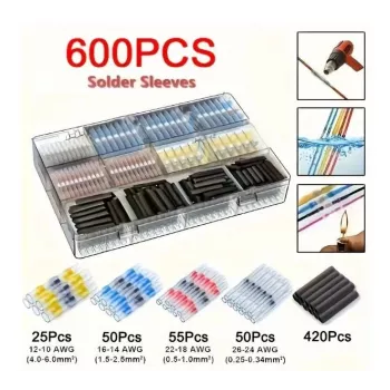 SYNERGY21 S21-COMP-250244 set de conectores termorretráctiles para soldar – impermeable IP67, 250 uds.