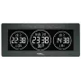 Technoline despertador digital de mesa con indicador de temperatura, fecha, función de repetición - negro