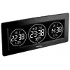 Technoline despertador digital de mesa con indicador de temperatura, fecha, función de repetición - negro
