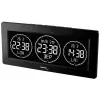 Technoline despertador digital de mesa con indicador de temperatura, fecha, función de repetición - negro