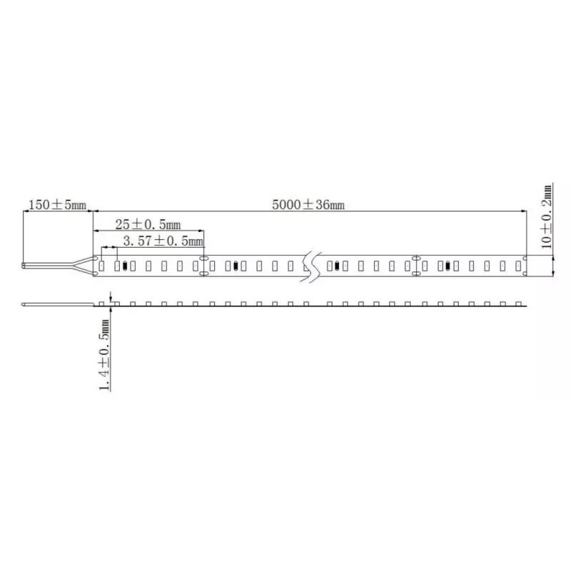 SYNERGY21 LED Flex Strip 2210 - 70 NW DC24V 24W IP20 CRI90 xSpecial Modelo LED-LIGHTS24x