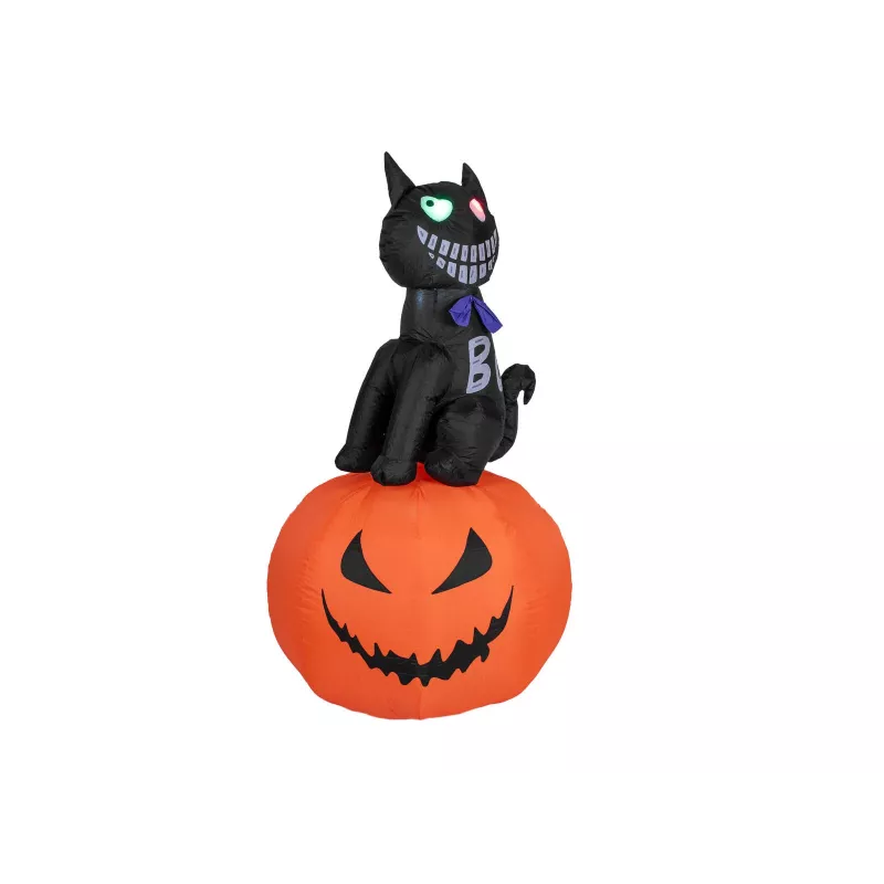 EUROPALMS Halloween Figura inflable gato con calabaza, 183cm 83316152