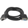 SYNERGY21 S215297 Cable de extensión VGA, 1,8 m, conector macho a conector hembra, Negro