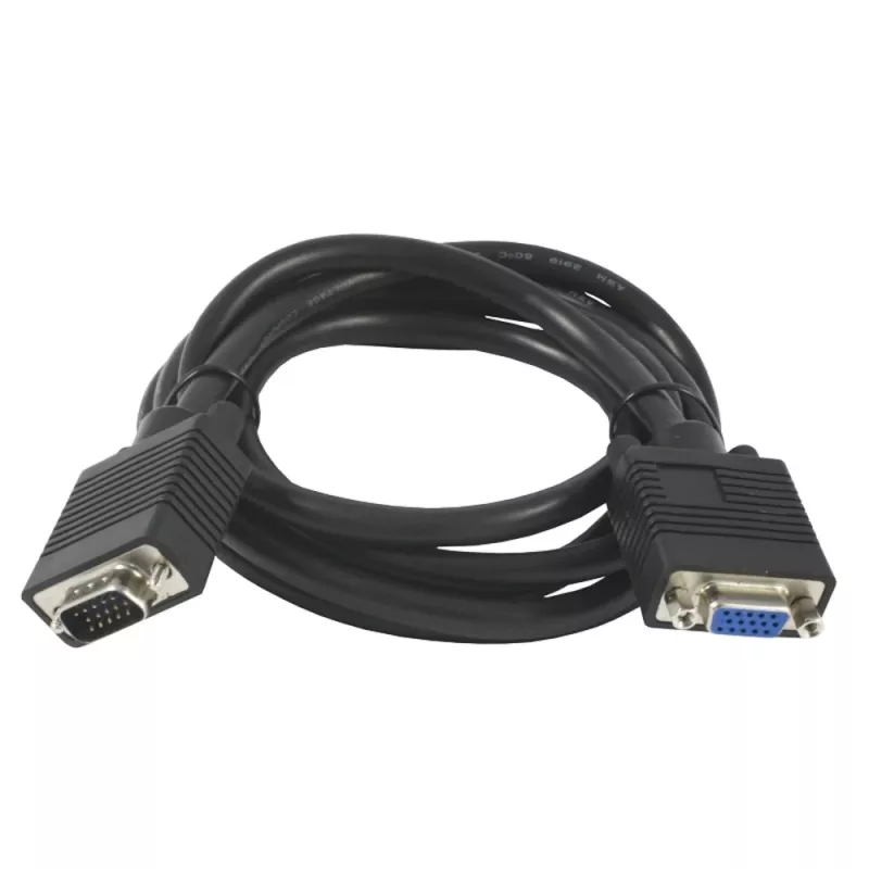 SYNERGY21 S215297 Cable de extensión VGA, 1,8 m, conector macho a conector hembra, Negro