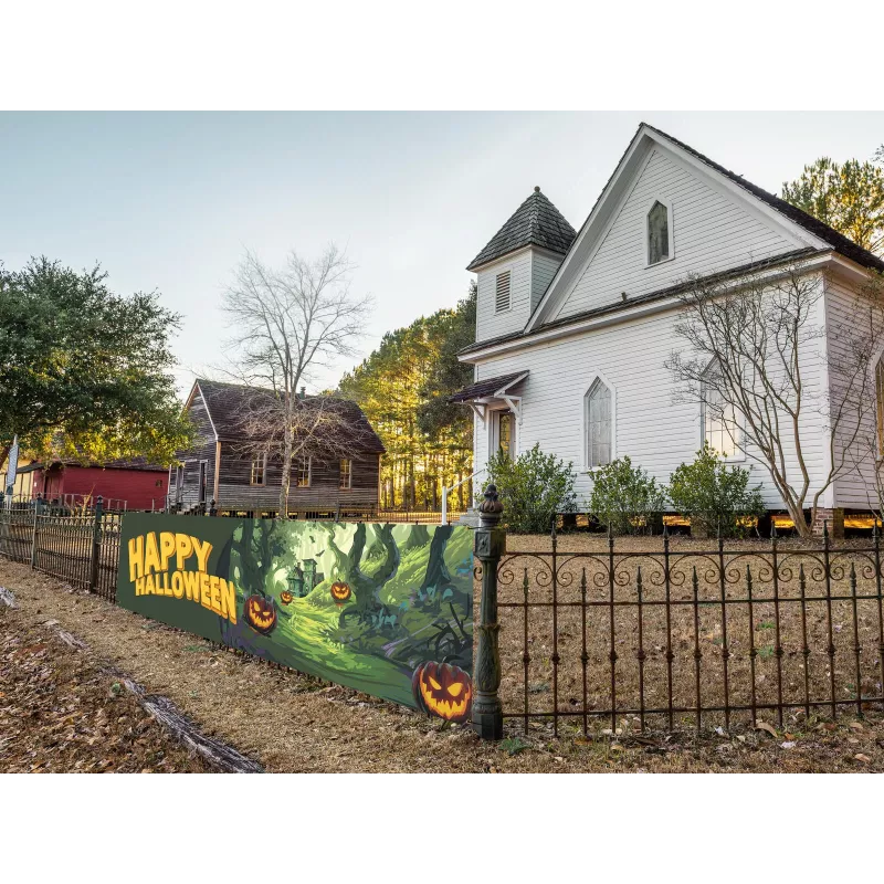 EUROPALMS Halloween Bandera, bosque de fantasmas, 300x90cm 80164205