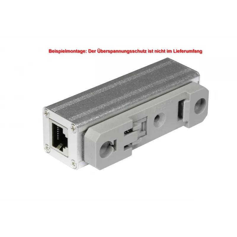 ALLNET Cat.6 Protección contra sobretensiones Ethernet con abrazadera para carril DIN para ALL95100 (ALL95100-DinRail-Clamp)