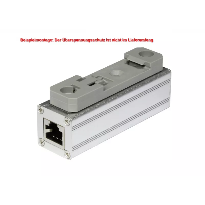 ALLNET Cat.6 Protección contra sobretensiones Ethernet con abrazadera para carril DIN para ALL95100 (ALL95100-DinRail-Clamp)