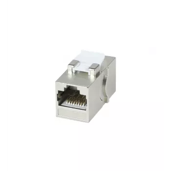 SYNERGY21 S216317V4 módulo keystone RJ45 Cat6A blindado, hembra a hembra, slimline corto, carcasa metálica