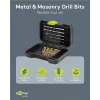Goobay set de 17 piezas de brocas para metal y piedra con puntas de destornillador en estuche resistente 77848