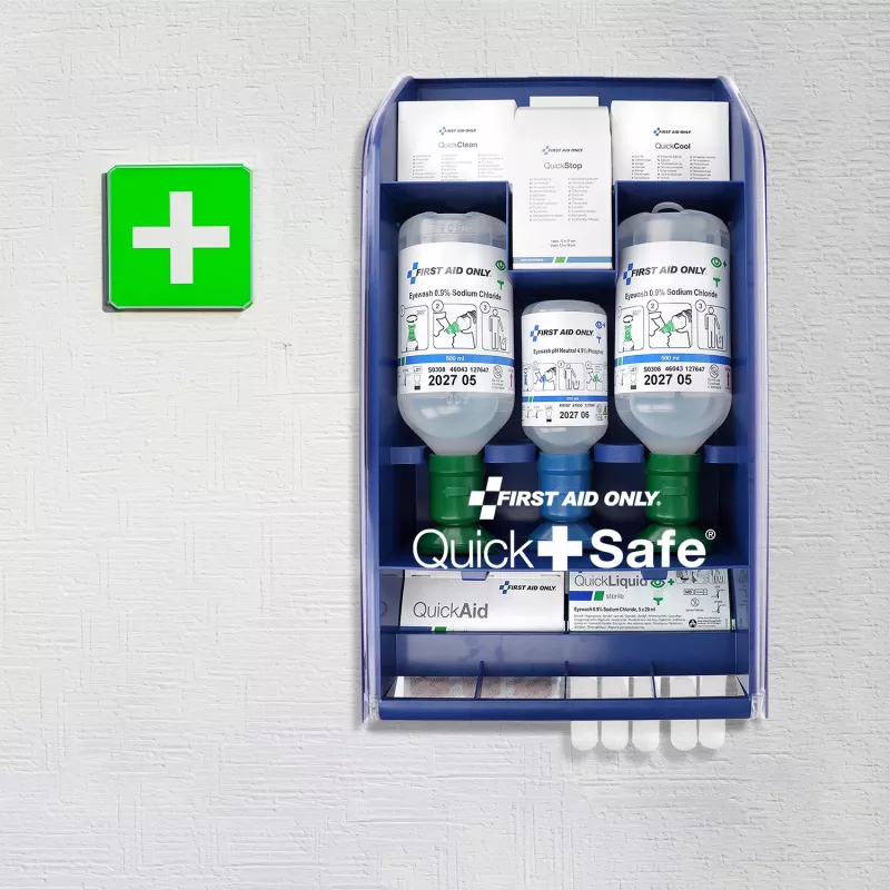 First Aid Only Quick+ Safe DIN EN 15154-4 botiquín de primeros auxilios azul (P-44027 00)