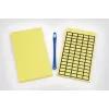 HellermannTyton 598-92427 etiquetas amarillas de vinilo despegables por transferencia térmica, 44 x 10 mm, 440 etiquetas
