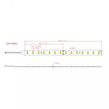 SYNERGY21 Tira LED flexible Blanco cálido DC24V 72W IP67 CRI>90 (S21-LED-B220010)