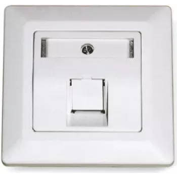 Dätwyler 185866 Módulo de datos RJ45 Cat 7A, 1 puerto, Blanco