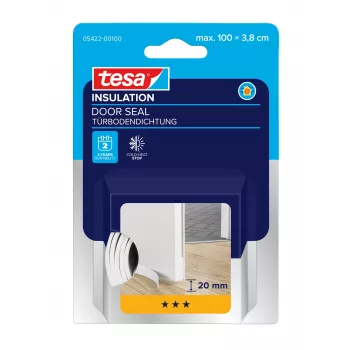 tesamoll UNIVERSAL Cinta de sellado para puertas Blanco 38 mm x 1 m (05422-00100-01)