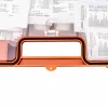 PETEX 43924135 botiquín de primeros auxilios DIN 13157, naranja, 280 x 115 x 200 mm, montaje en pared, plástico ABS, para oficinas, talleres, pequeñas empresas, centros educativos