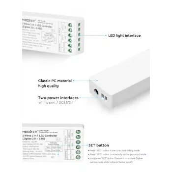 SYNERGY21 Synergy 21 controlador CCT 2 hilos Zigbee*Milight/Miboxer* (LC2-ZR)