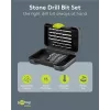 GOOBAY TOOLS set de 15 brocas para piedra de 4-12 mm con punta de carburo de tungsteno en estuche 77849