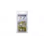 HellermannTyton HelaCon Plus Mini HCPM-2 Conector push-in, 2 polos, 0,5-2,5mm², transparente/amarillo, pack de 20 148-90054