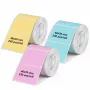 Olympia 6323 Etiquetas térmicas directas universales, 40 x 30 mm, papel, multicolor (rosa, azul, amarillo), 3 rollos