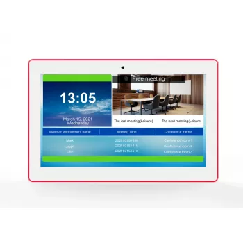 ALLNET MeetTwo-150W Tablet de sala de reuniones de 15 pulgadas con LED RGB, Android 16, NFC/RFID, blanco