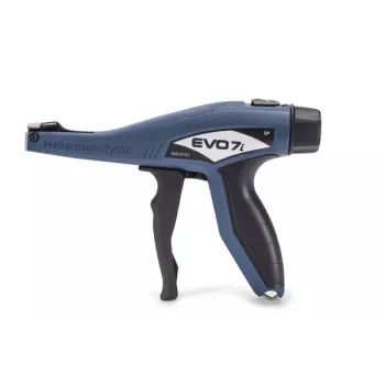 HellermannTyton EVO7iSP Herramienta para bridas de cable, azul/negro, 2,2-5,0 mm, corte a ras 110-77002
