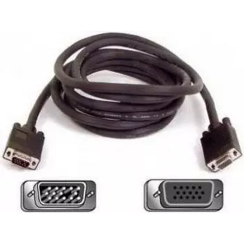 SYNERGY21 S215246 Adaptador cambiador de género VGA conector macho a conector hembra, dorado, negro