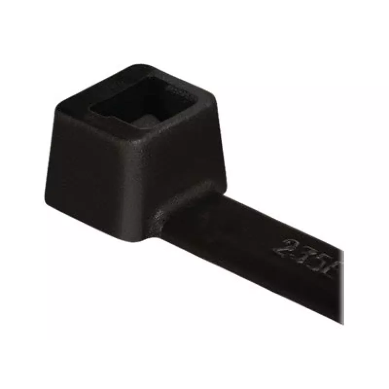 HellermannTyton Serie T T18R Brida de cable con dentado interior, 100 mm x 2,5 mm, negra, pack de 100 111-01910