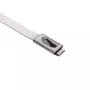HellermannTyton MBT27S-316-SS-NA-C1 Brida de cable de acero inoxidable, 681 mm x 4,6 mm, cierre de bola, plateada 111-93279