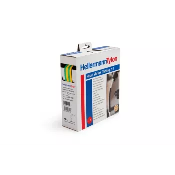 HellermannTyton HIS-PACK-3,2/1,6-GNY tubo termorretráctil 3,2/1,6 mm verde/amarillo 10 uds. de 1 m