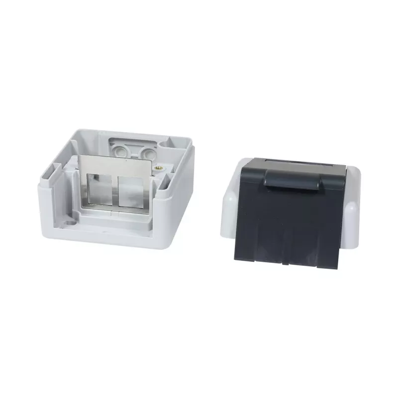 SYNERGY21 carcasa de superficie para módulo Keystone IP44 para 2 módulos, blanca S216388