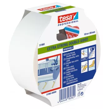 tesa 51960-00000-11 cinta adhesiva PET de doble cara transparente 10 m x 50 mm